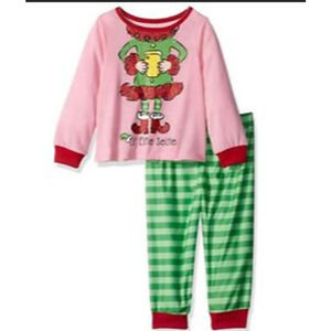 Girls Peas & Carrots Christmas Lil' Elf Selfie Pajamas - Size 4T - NEW